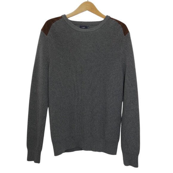 J.Crew Gray Cotton Crewneck Sweater XL Rugged Outdoors Preppy Academia Heritage - Picture 1 of 7